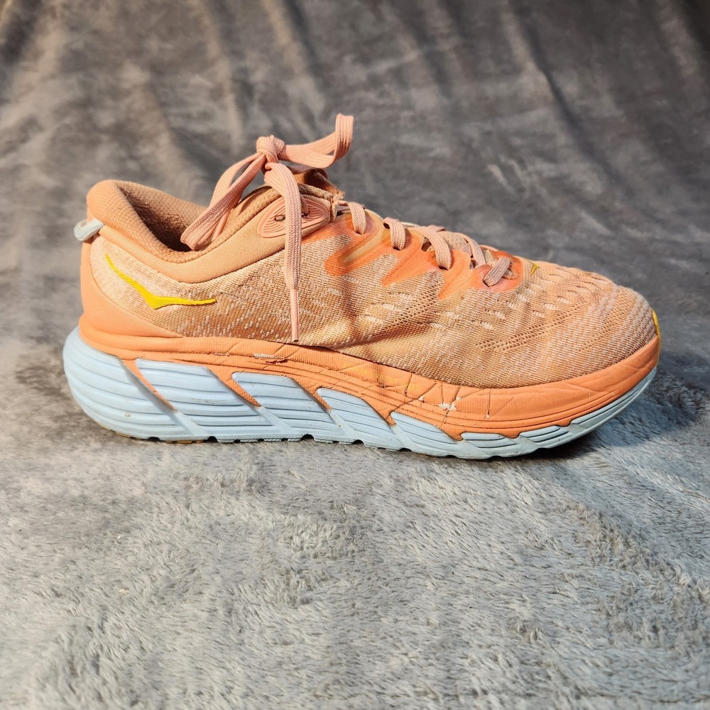 Hoka One One‎ Shoes Womens 9 B Pink Gaviota 4 Sneakers 1123199 SOPP Coral